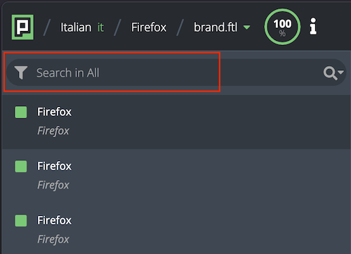 Search field